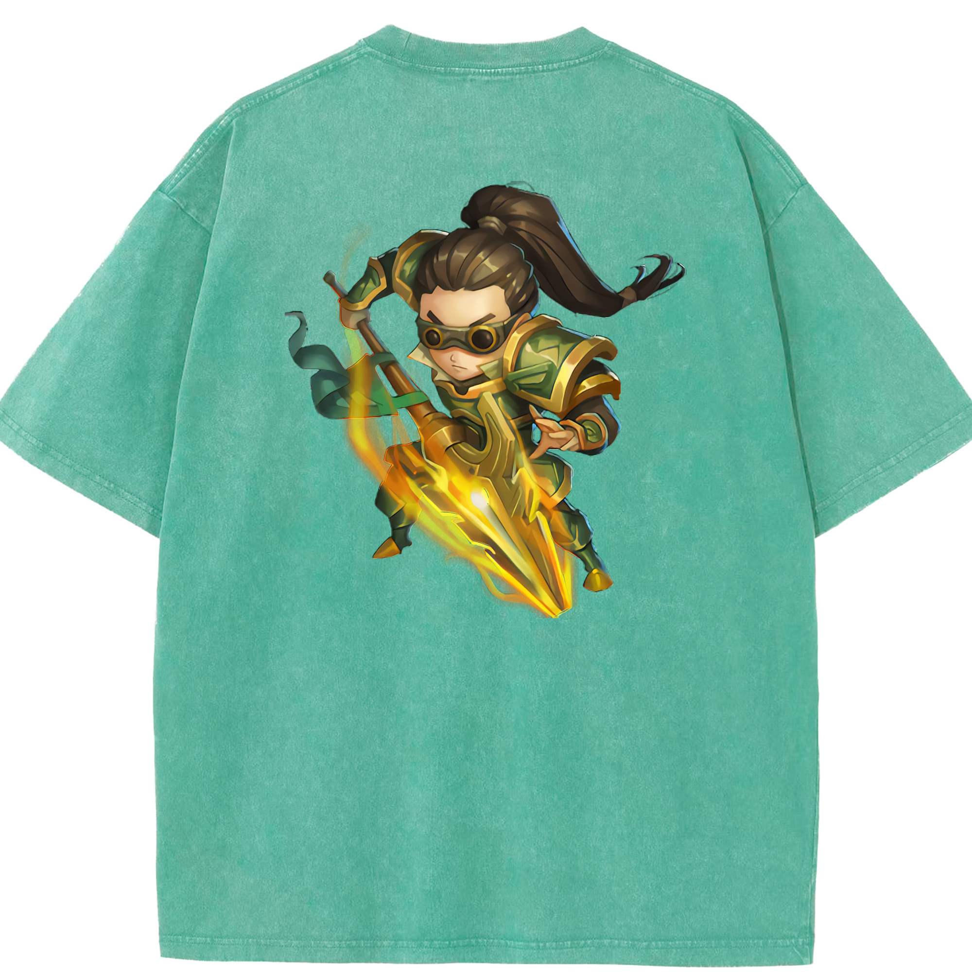 リーグ・オブ・レジェンド League of Legends LOL 綿100% ヴィンテージ風 半袖Tシャツ（背面プリント）